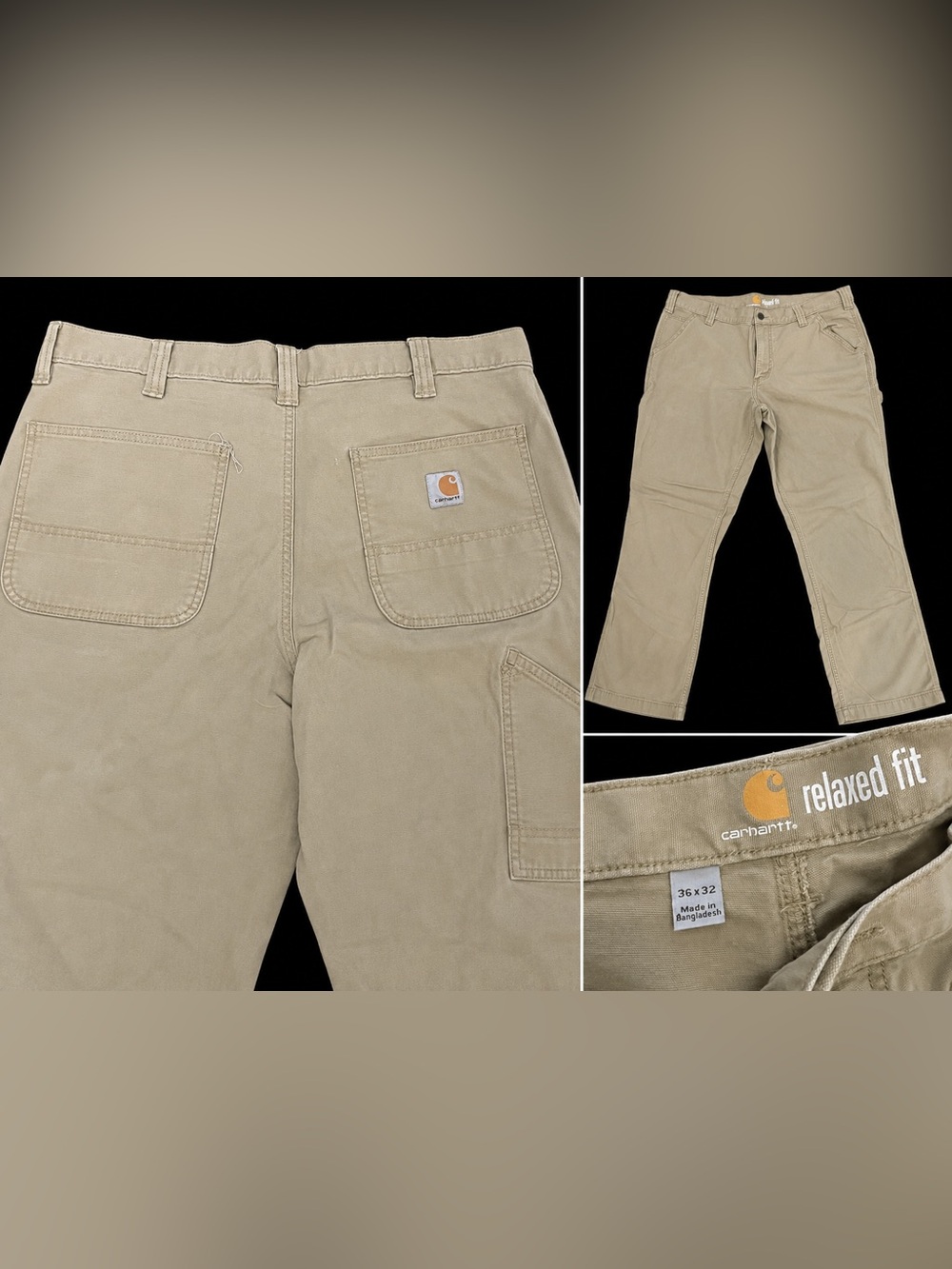 Carhartt Relaxed Fit Khaki/Tan Work Pants